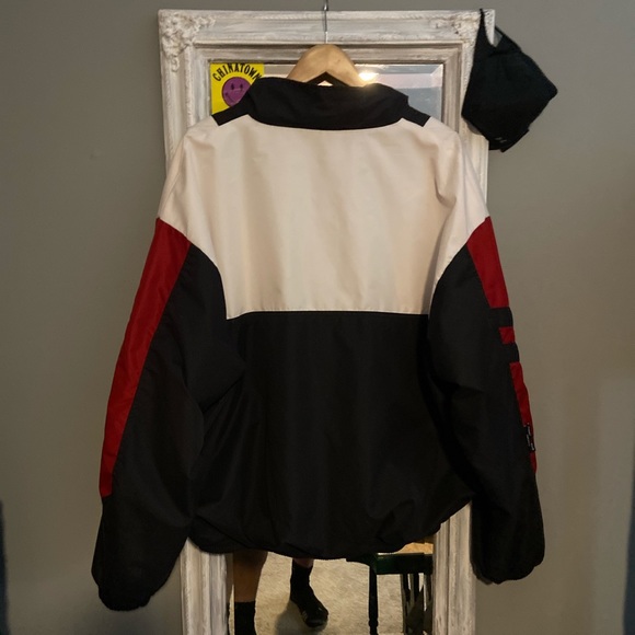 Vintage Perry Ellis red white and blue windbreaker - Picture 4 of 4
